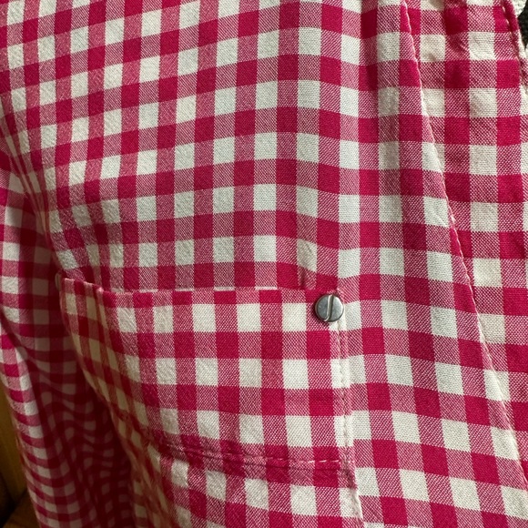 Jones New York Button Down Pink and White Check Blouse - Picture 2 of 5